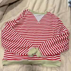 Free People Classic Striped Oversized Pullover